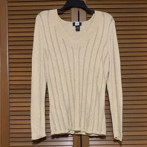 Studio 1940 Gold Glittery Knit Sweater 18/20W
